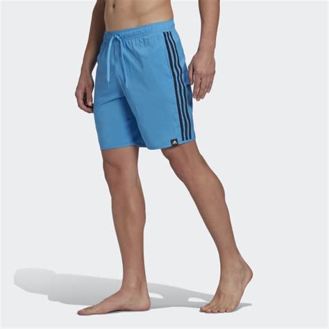 adidas herren 3-streifen badeshorts marinblau|adidas Originals – Badeshorts in Marineblau mit den drei Streifen .